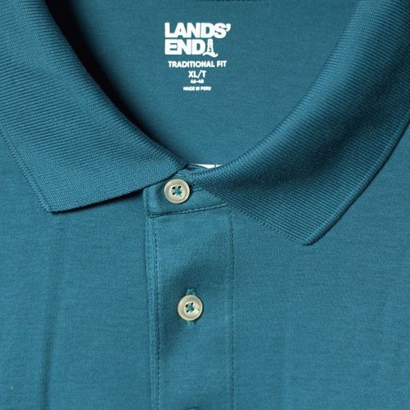 Lands End Aqua Blue Short Sleeve T-Shirt - XL - Picture 2 of 3